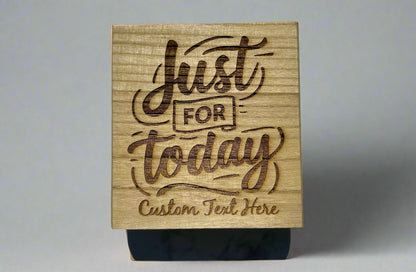 Custom Engraved Just For Today Large Wood Keepsake Box