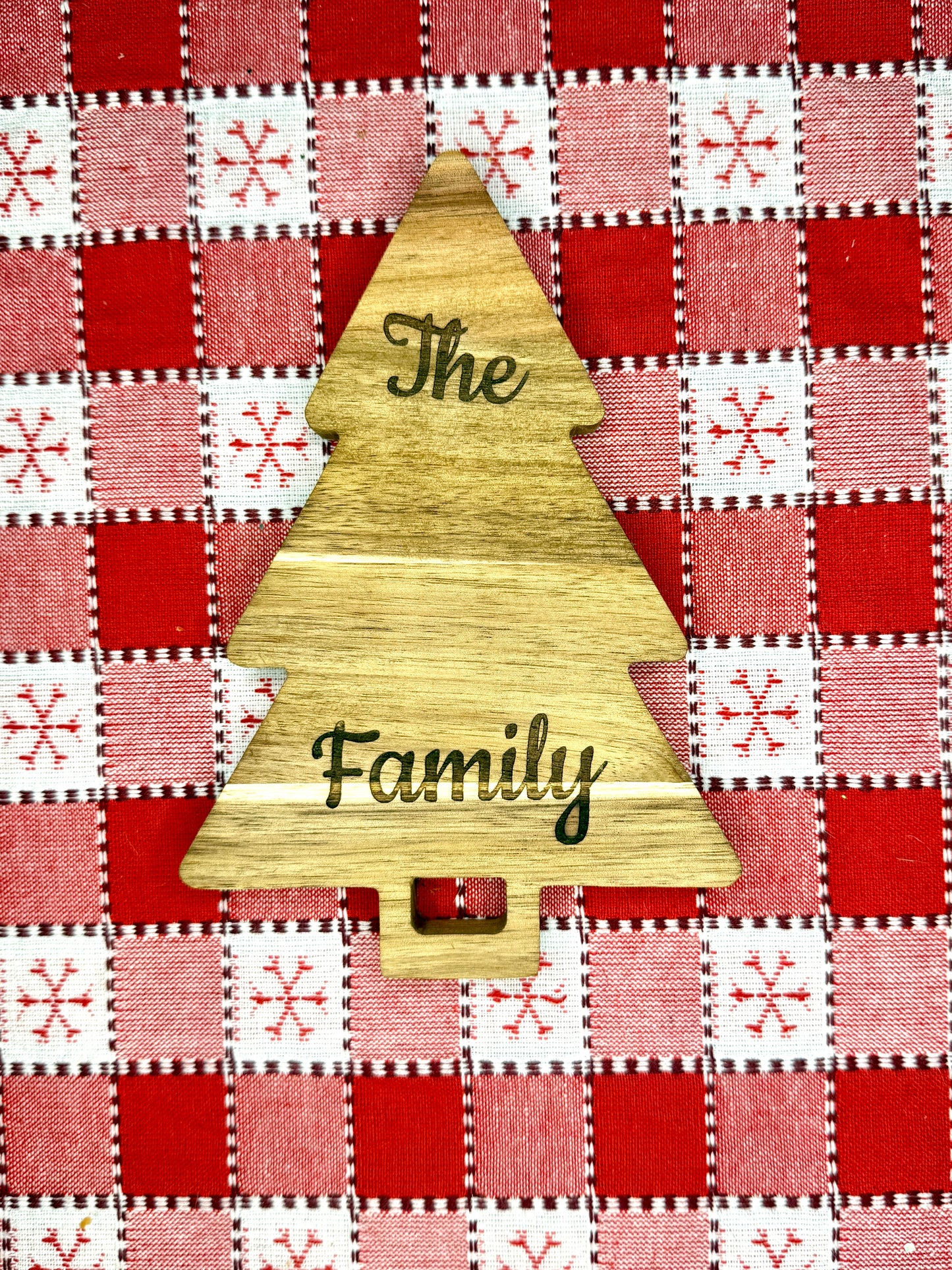 Christmas Tree Serving Board, Custom Engraved Charcuterie Tray