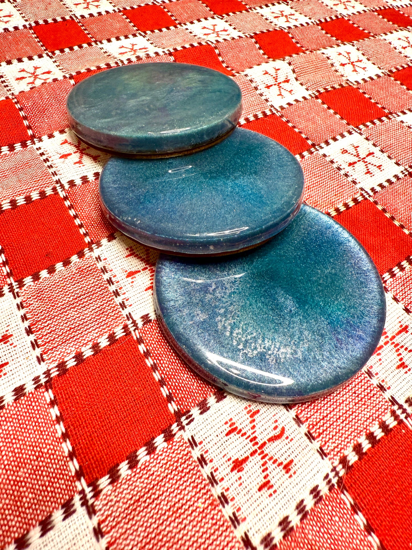 Resin Beach coasters set of 3
