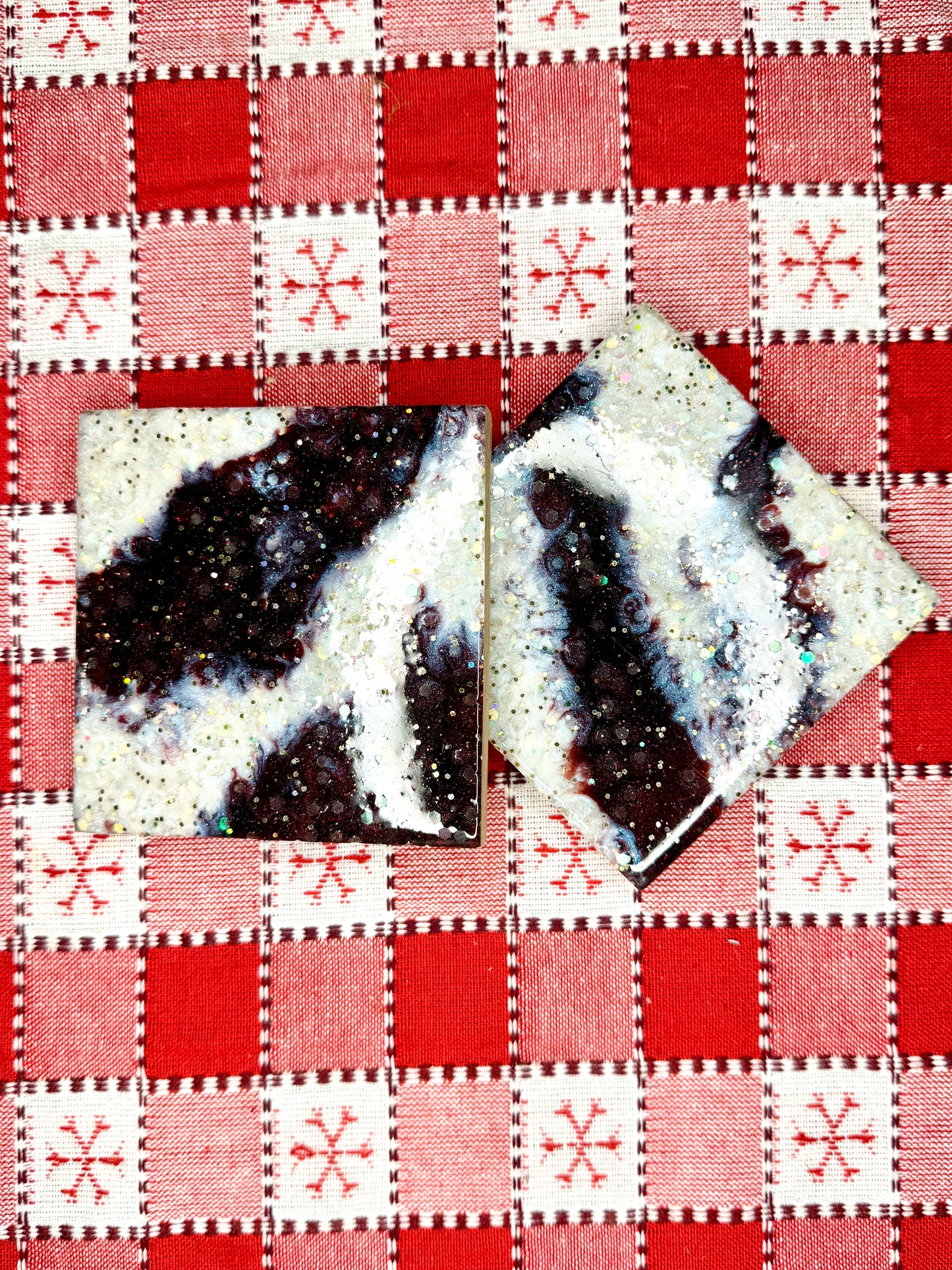 Resin and Wood Coasters Set of 2