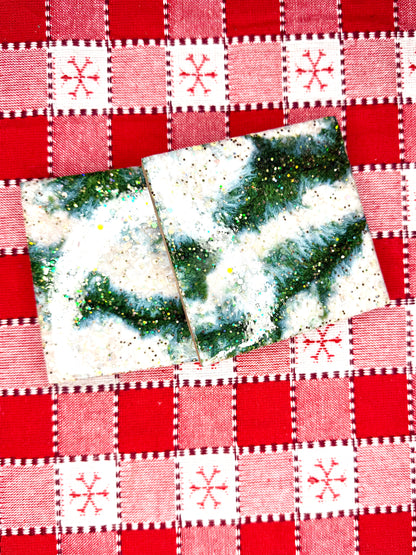 Resin and Wood Coasters Set of 2