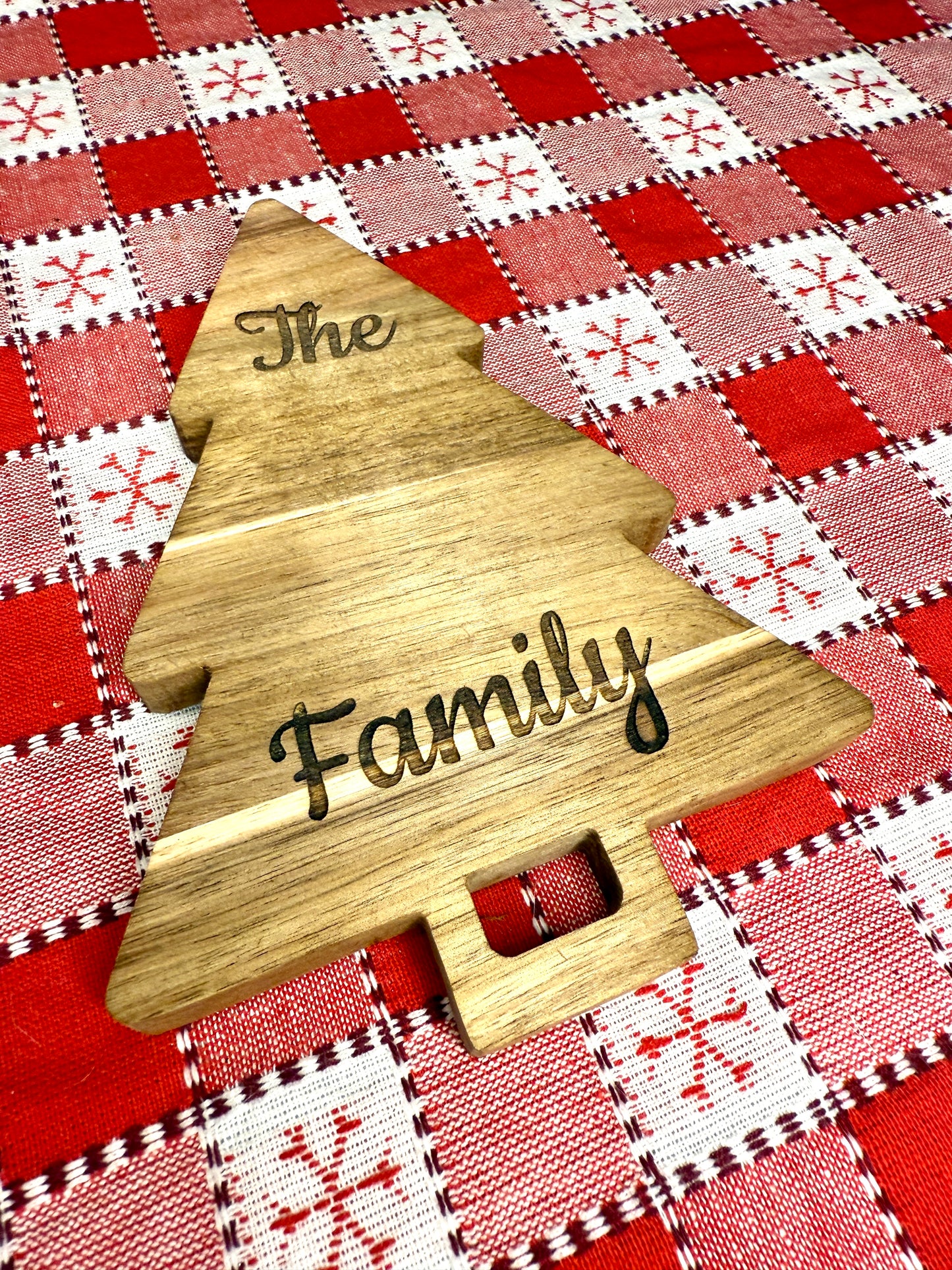 Christmas Tree Serving Board, Custom Engraved Charcuterie Tray