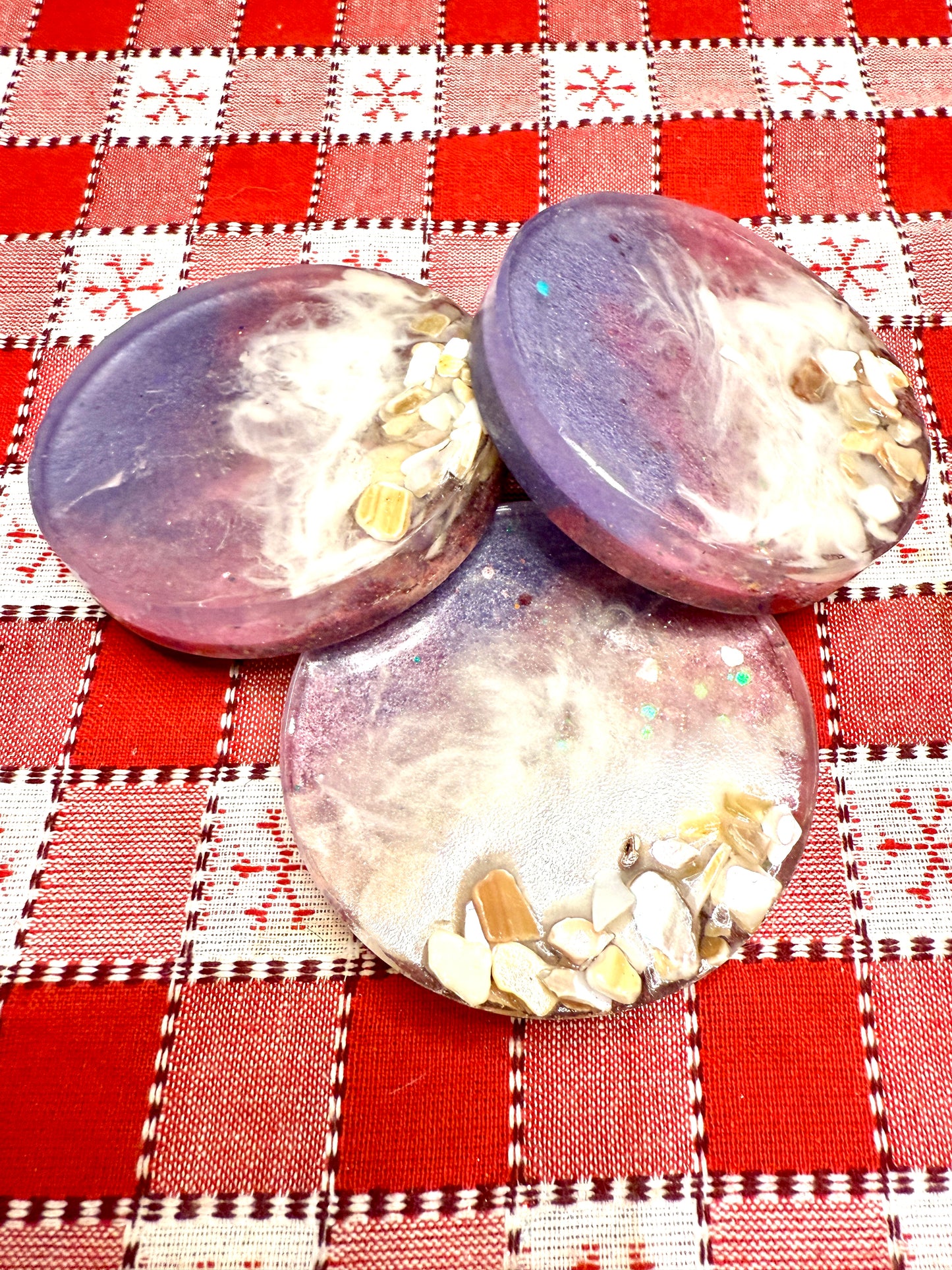 Resin Beach coasters set of 3