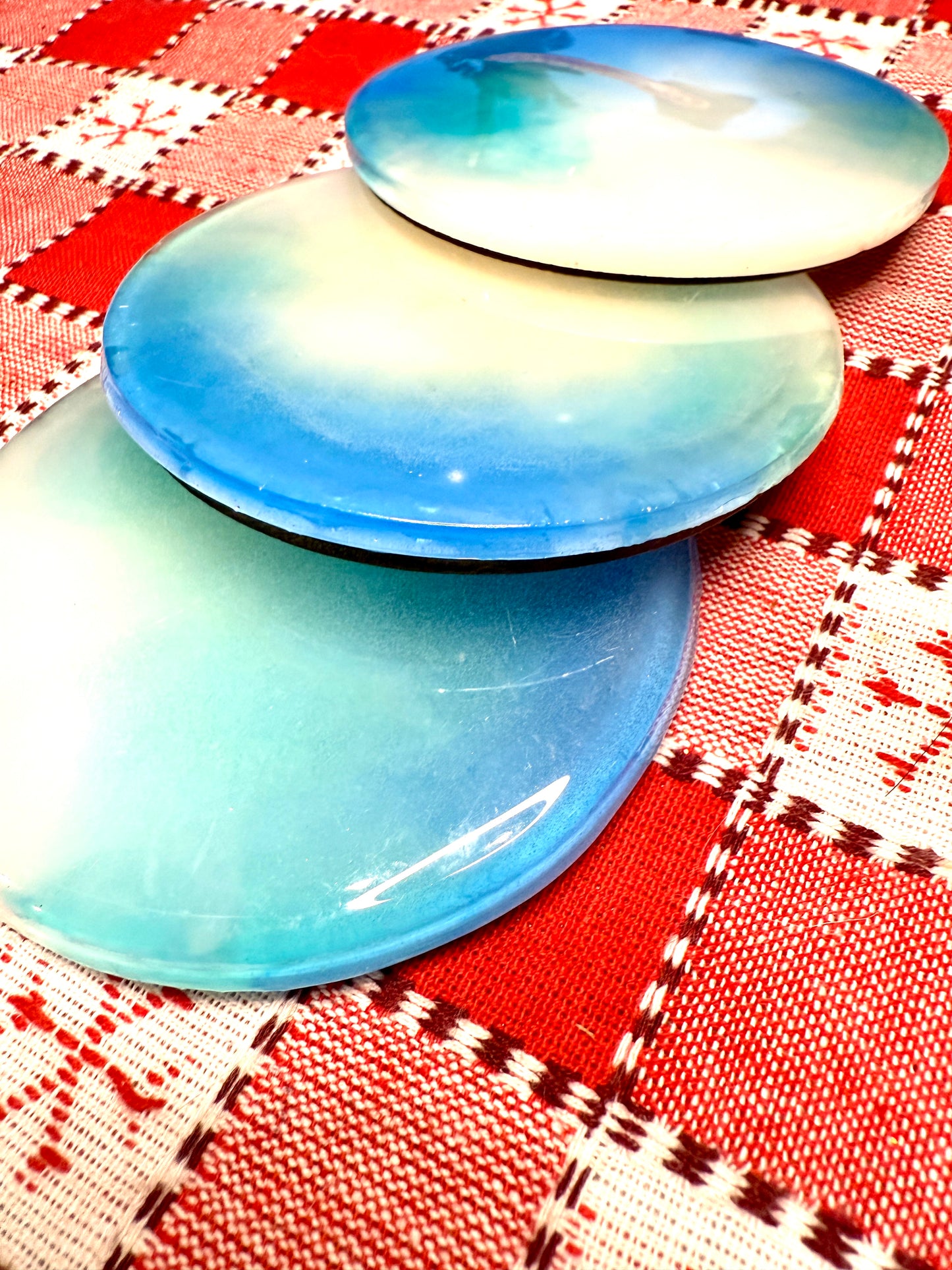 Resin Beach coasters set of 3