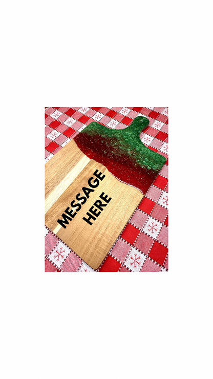 Christmas Custom Resin Cutting Board | Personalized Engraved Board | Charcuterie Board |Custom Kitchen Gift | Handmade Kitchen Decor