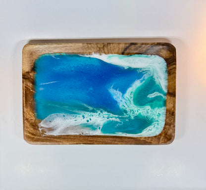 Resin Trinket Tray | Handmade Wooden Catchall | Resin Home Decor | Unique Gift Idea