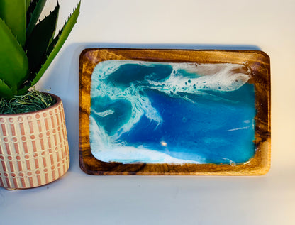 Resin Trinket Tray | Handmade Wooden Catchall | Resin Home Decor | Unique Gift Idea