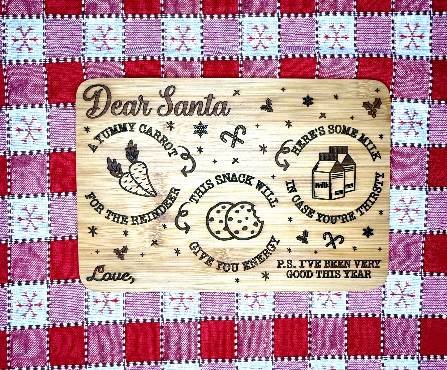 Santa Cookie and Milk Tray