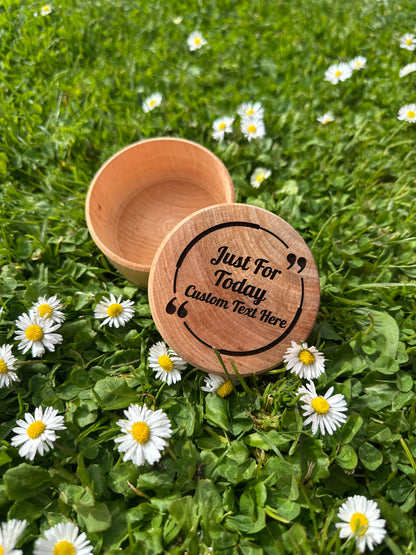 Custom Engraved Just For Today Wood Keepsake Box