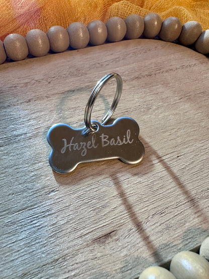 🐾 Custom Engraved Pet ID Tag – Personalized for Dogs & Cats