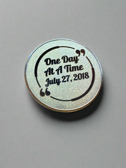 Custom Engraved Brass and Silver Sobriety Chips – Personalized with Your Milestones