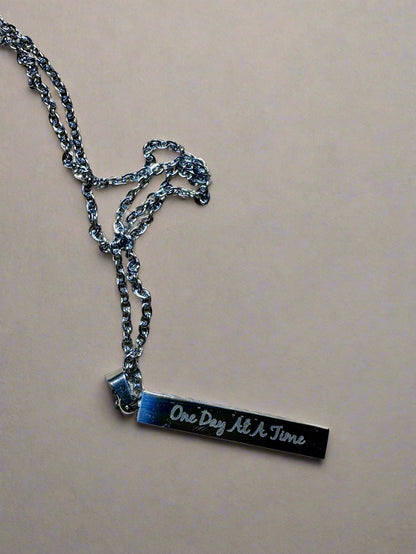 Custom Engraved Bar Necklace – Stainless Steel