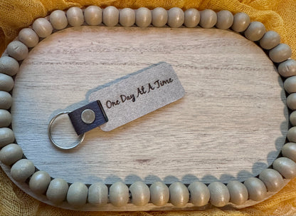 Personalized Wooden Keychain – Custom Engraved Text or Name