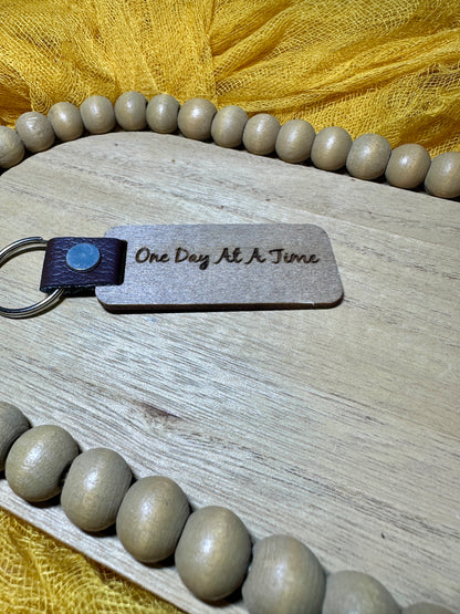 Personalized Wooden Keychain – Custom Engraved Text or Name
