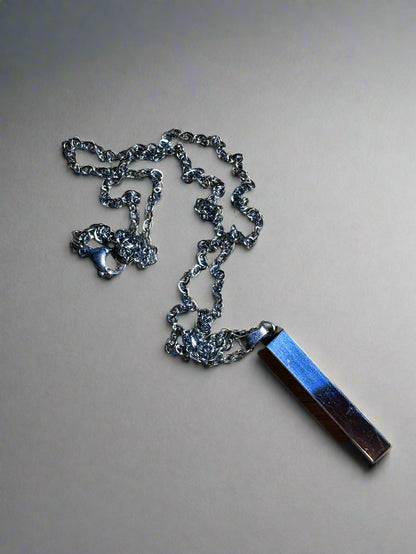 Custom Engraved Bar Necklace – Stainless Steel
