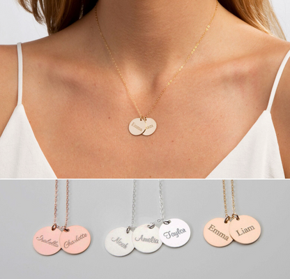 Engraved Necklaces – Available in Rose Gold, Gold, and Silver Plated