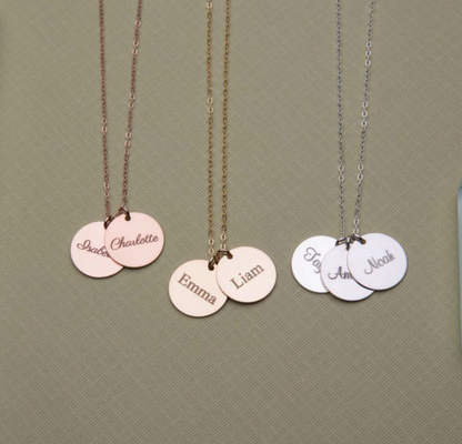 Engraved Necklaces – Available in Rose Gold, Gold, and Silver Plated