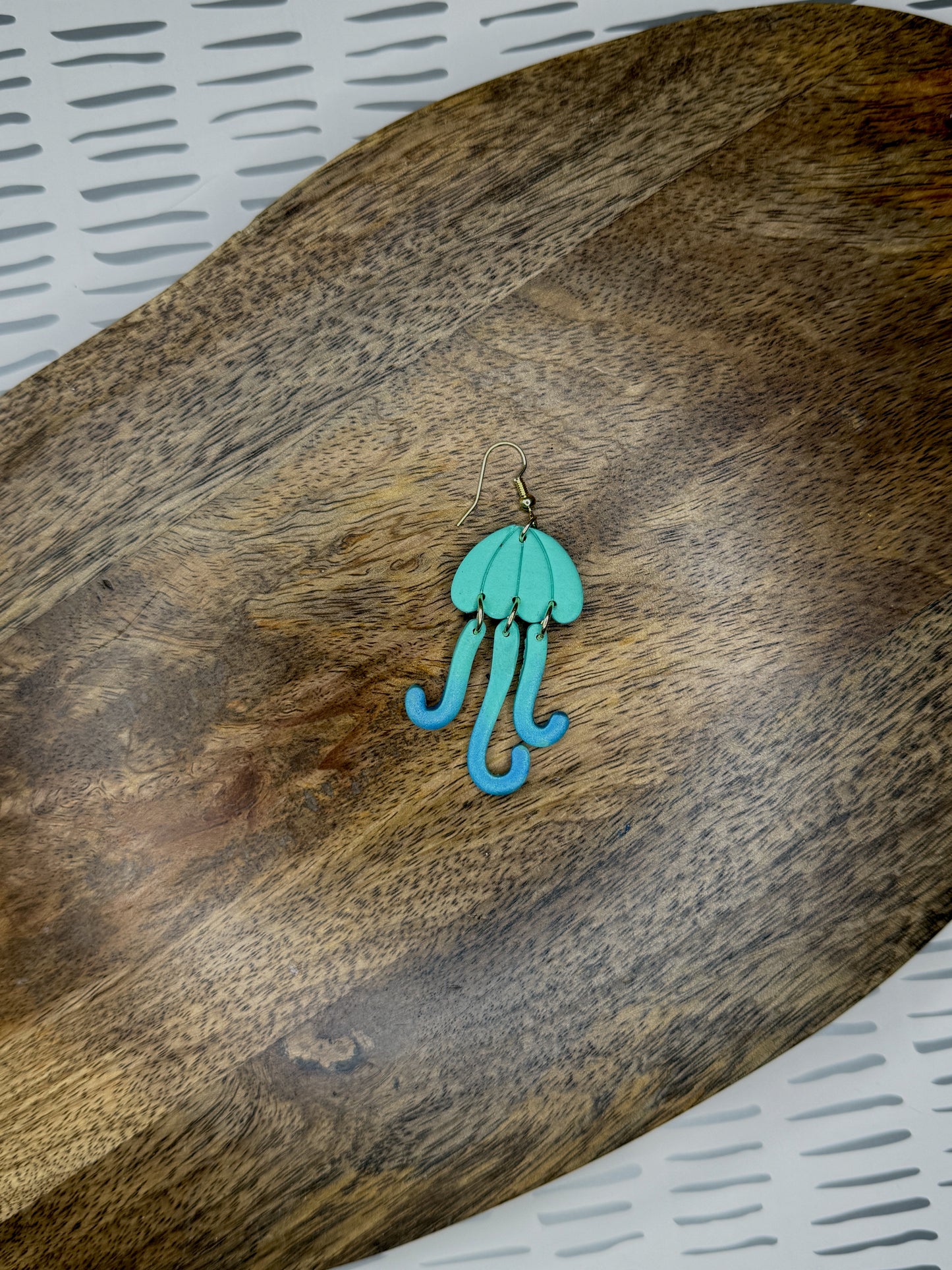 Jellyfish Earrings | Polymer Clay Dangle Earrings | Ocean Lovers Jewelry | Handmade Jellyfish Jewelry | Beachy Statement Earrings | Marine Life Accessories