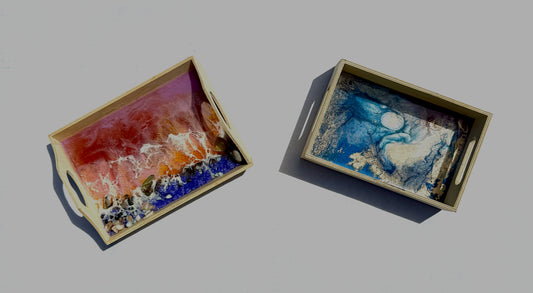 Resin Trinket Tray | Jewelry Dish, Key Bowl, or Catch-All | Custom Design, Flared or Square Style