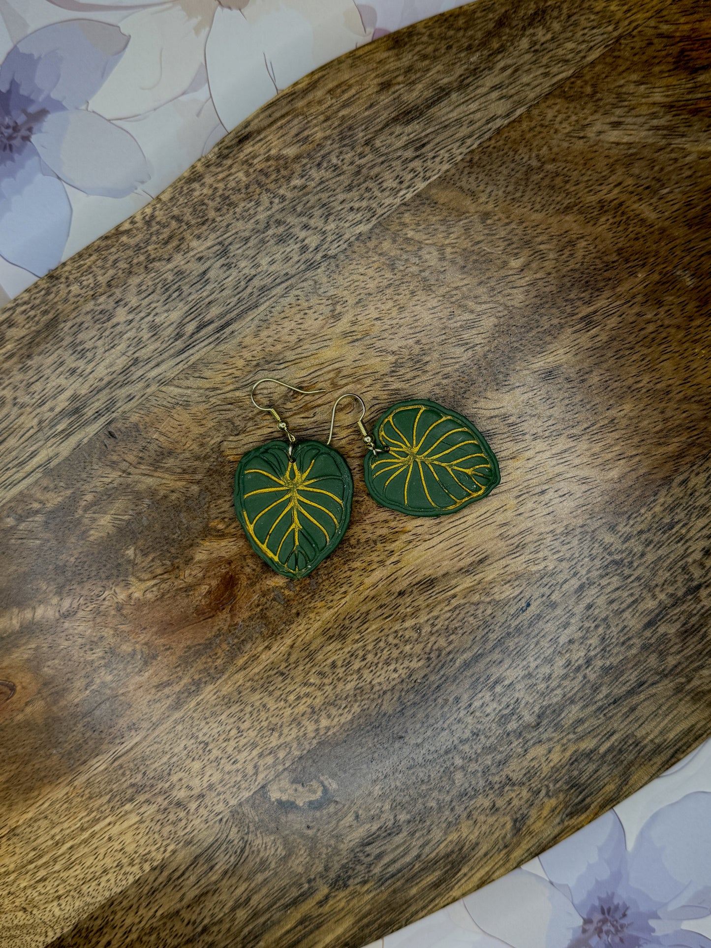 Tropical Leaf Earrings | Polymer Clay Dangles | Monstera & Pothos Plant Jewelry